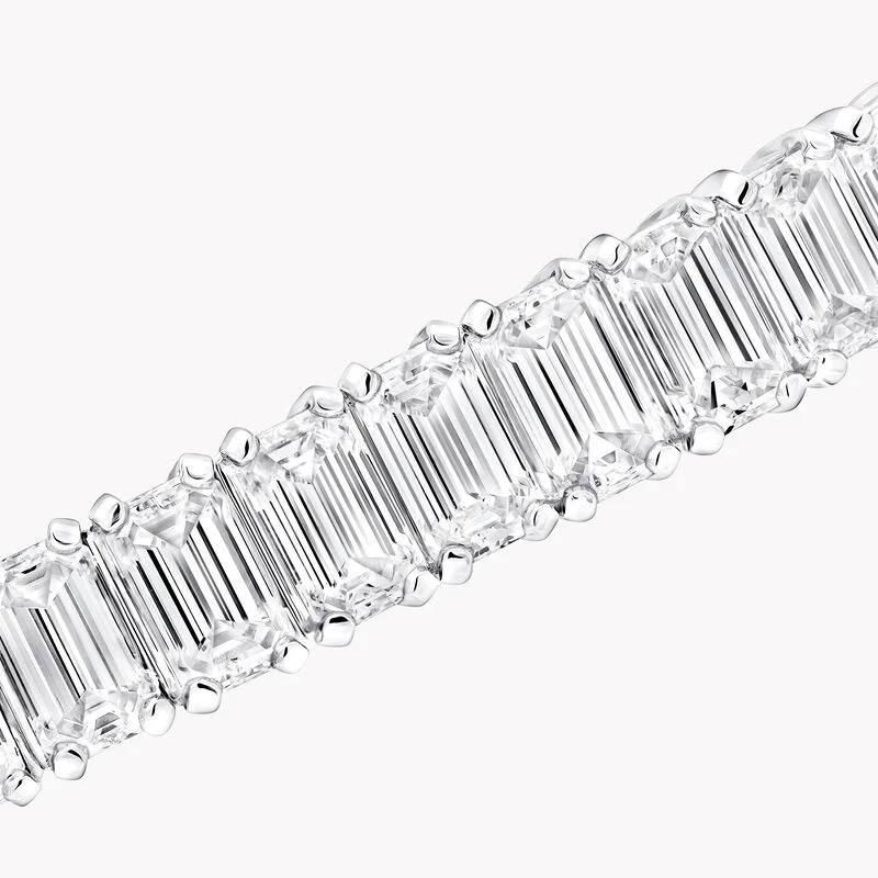 Classic Anguroff Emerald Cut Lab Diamond Tennis Bracelet 11.16 CT in 18K White Gold – IGI Certified