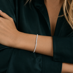 3.06 CT Round Brilliant Lab Diamond Tennis Bracelet in 18K White Gold