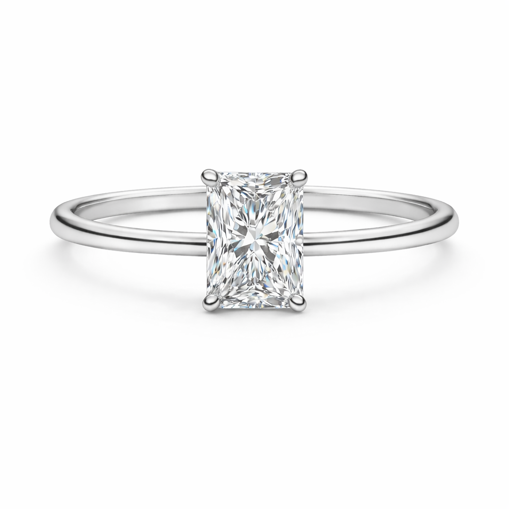 Radiant Solitaire Ring 3 Carat