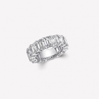 7.89 Carat Emerald Cut Diamond Eternity Band in White Gold | Anguroff Fine Jewelry