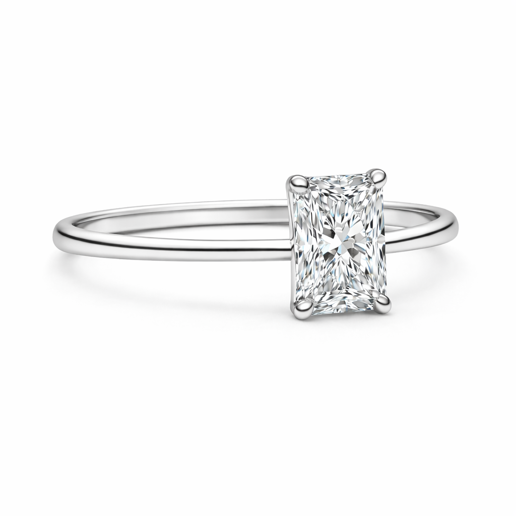 Radiant Solitaire Ring 3 Carat
