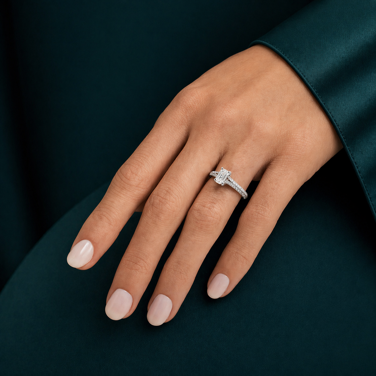 Anguroff 1.68 Carat Emerald Cut Diamond Engagement Ring – D Color VVS2, IGI Certified