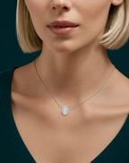 Oval Diamond Pendant