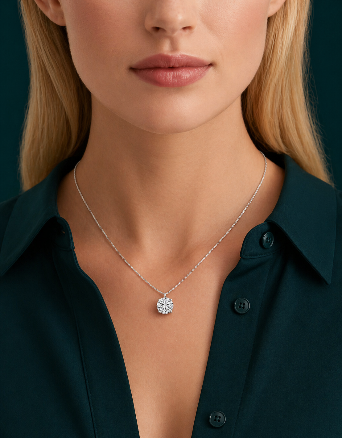 Round Diamond Pendant