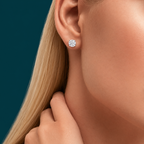 Anguroff Classic 2.00 Carat Round Lab Diamond Stud Earrings – IGI Certified | 18K Gold
