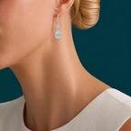 Anguroff Classic 5.30 Carat Oval Lab Diamond Drop Earrings – Pavé Swan Hooks | IGI Certified | 18K Gold