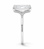 3.20 CT Radiant Cut Lab Diamond Engagement Ring in 18K white Gold – IGI Certified