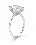 3.20 CT Radiant Cut Lab Diamond Engagement Ring in 18K white Gold – IGI Certified
