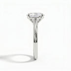 3 CT Oval Cut Lab Diamond Engagement Ring in 18K White Gold – E Color VVS2 IGI Certified