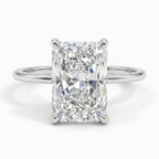 3.20 CT Radiant Cut Lab Diamond Engagement Ring in 18K white Gold – IGI Certified