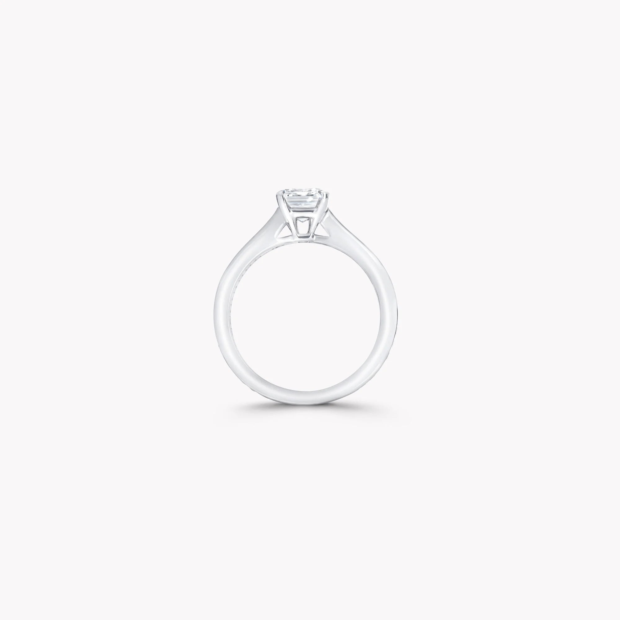 Flame 1.90 CT Square Emerald Cut Lab Diamond Pavé Engagement Ring – IGI Certified | 18K Gold