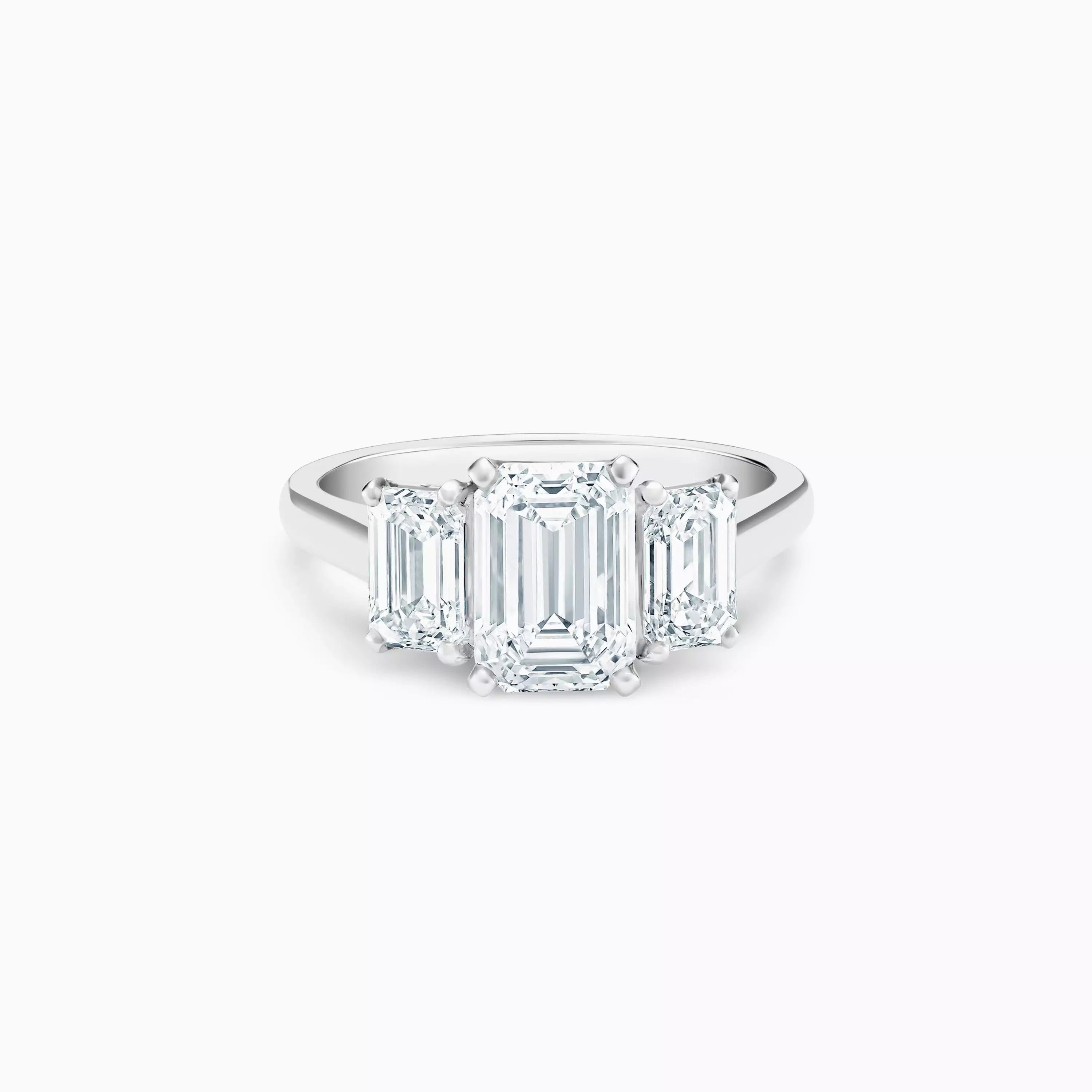 Anguroff Aureline 4.60 CT Emerald Cut Lab Diamond Ring