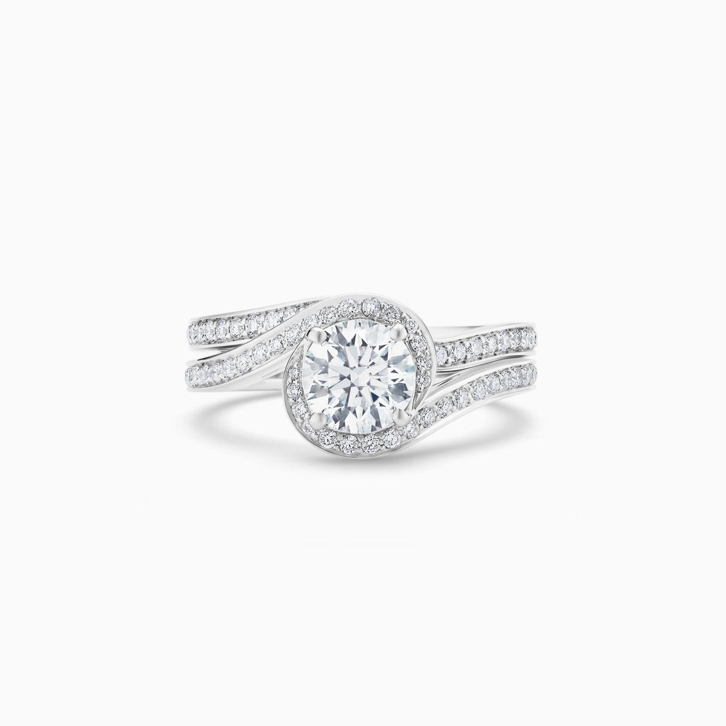 2.90 CT Round Cut Lab Diamond Halo Ring – IGI Certified E/VVS2 | 18K Gold