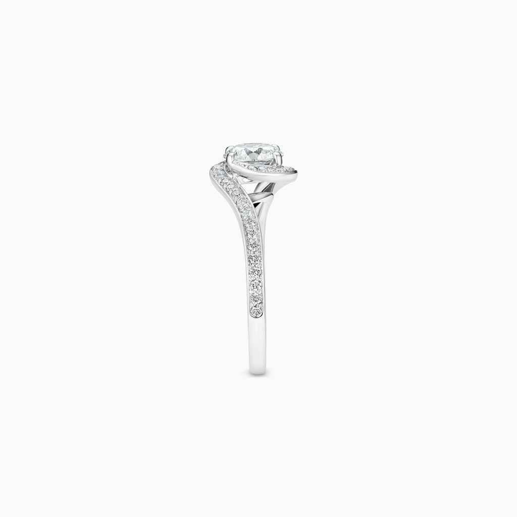 2.90 CT Round Cut Lab Diamond Halo Ring – IGI Certified E/VVS2 | 18K Gold
