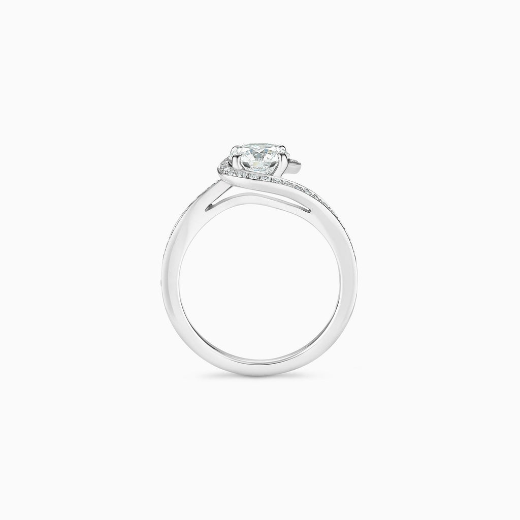 2.90 CT Round Cut Lab Diamond Halo Ring – IGI Certified E/VVS2 | 18K Gold