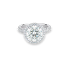 4.80 CT Round Cut Lab Diamond Halo Ring – IGI Certified | 18K Gold
