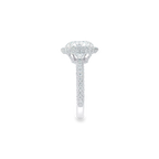 4.80 CT Round Cut Lab Diamond Halo Ring – IGI Certified | 18K Gold