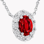 Ruby Glow Oval Pendant