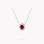 Ruby Glow Oval Pendant