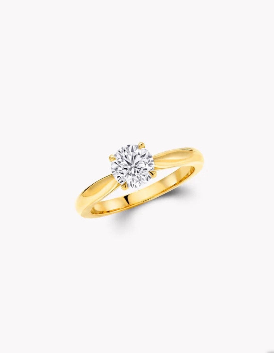 Classic 1 Carat Round Diamond Ring