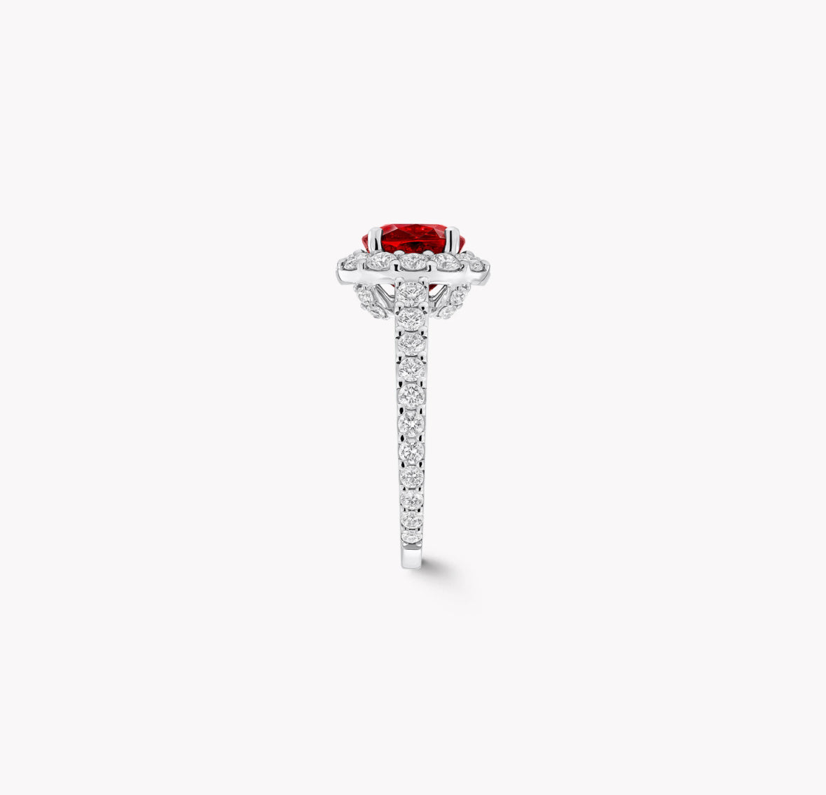 Oval Ruby Pavé Ring