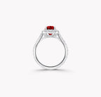Oval Ruby Pavé Ring