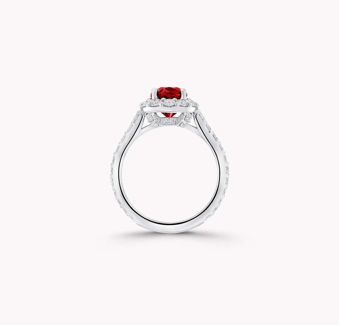 Oval Ruby Pavé Ring