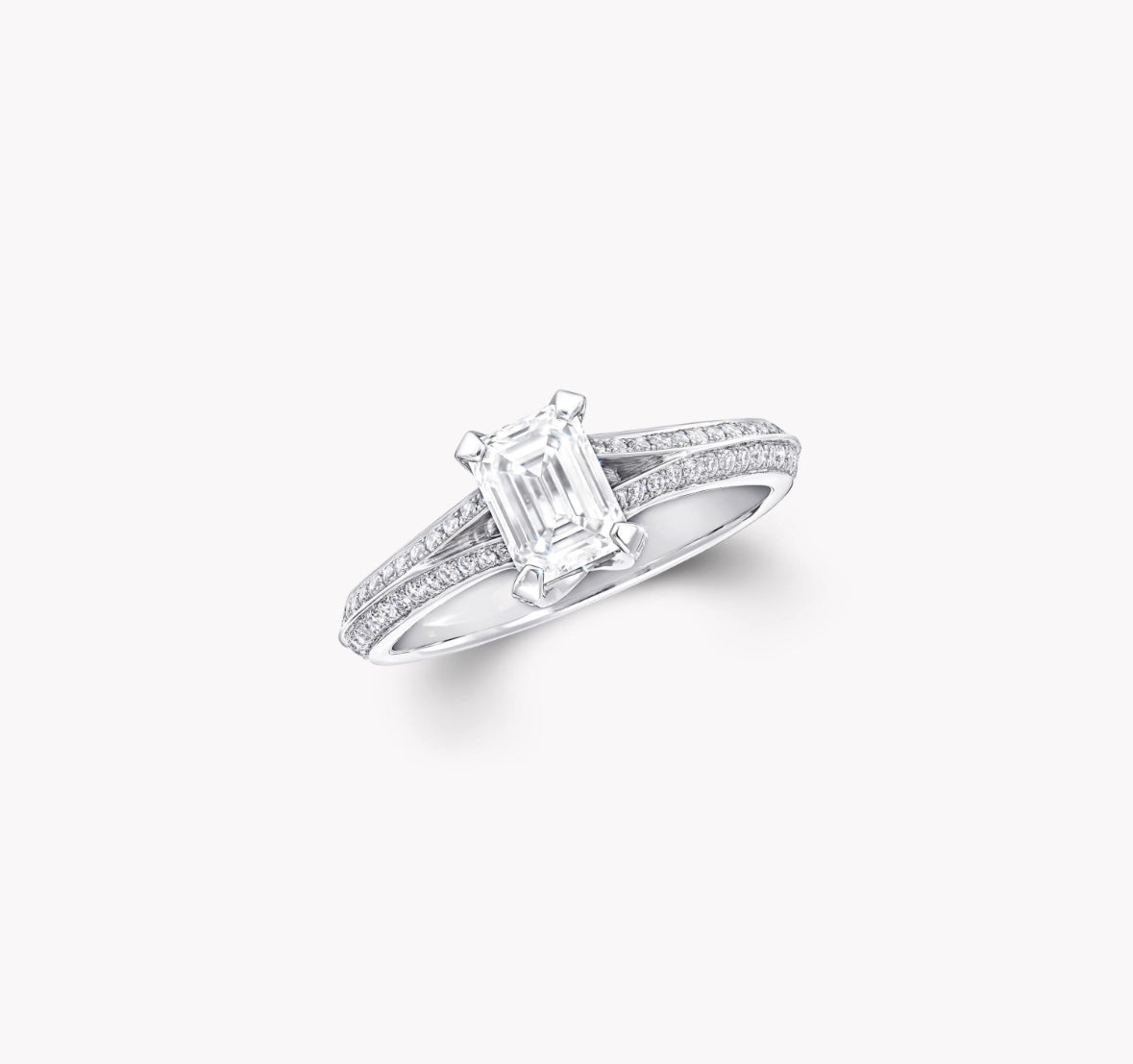 Anguroff 1.68 Carat Emerald Cut Diamond Engagement Ring – D Color VVS2, IGI Certified