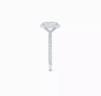 2.00 Carat Radiant Cut Lab Grown Diamond Halo Engagement Ring