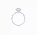 2.00 Carat Radiant Cut Lab Grown Diamond Halo Engagement Ring