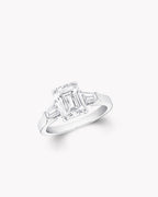 Emerald Cut Three-Stone Diamond Ring