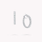 Round Diamond Hoop Earrings