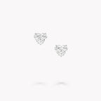 Heart Shape Diamond Stud Earrings