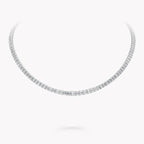 Emerald Cut Diamond Graduated Line Necklace