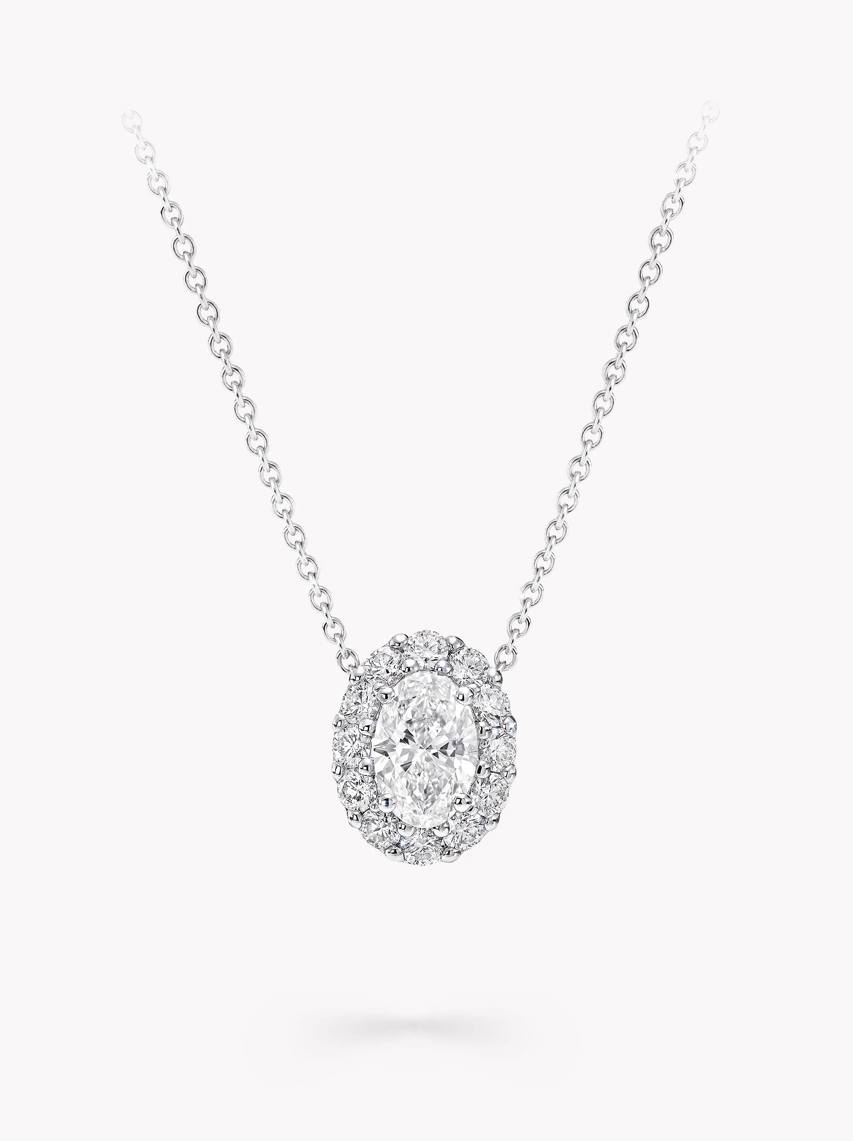 Oval Diamond Pendant