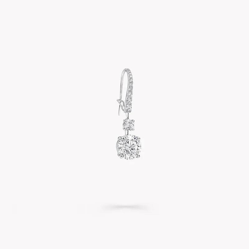 Anguroff Classic 1.00 Carat Round Lab Diamond Drop Earrings – Pavé Set | IGI Certified | 18K Gold