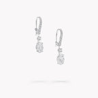 Anguroff Classic 5.30 Carat Oval Lab Diamond Drop Earrings – Pavé Swan Hooks | IGI Certified | 18K Gold