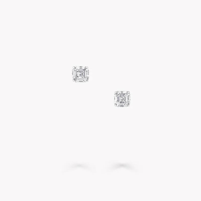Anguroff Classic Emerald Cut Diamond Stud Earrings – 3.00 Carat Total, IGI Certified Lab Diamonds, 18K Gold