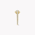 Round Lab Diamond Halo Engagement Ring 1.86 Carat – 18K Gold