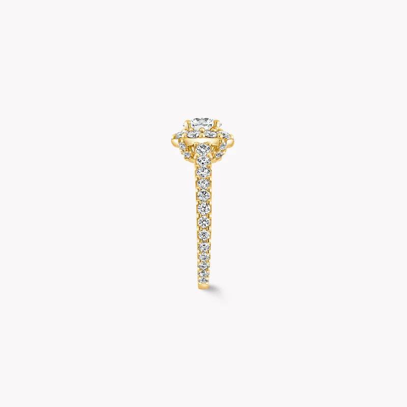 Round Lab Diamond Halo Engagement Ring 1.86 Carat – 18K Gold