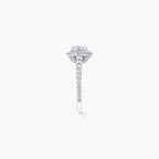 Cushion Cut Lab Diamond Pavé Ring 5.76 Carat – 4.02 CT Center, 18K Gold