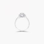 Cushion Cut Lab Diamond Pavé Ring 5.76 Carat – 4.02 CT Center, 18K Gold