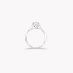 2.60 Carat Oval Cut Lab Diamond Engagement Ring with Pavé Band – IGI Certified 18K Gold Flame Setting