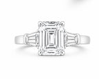 Emerald Cut Three-Stone Diamond Ring