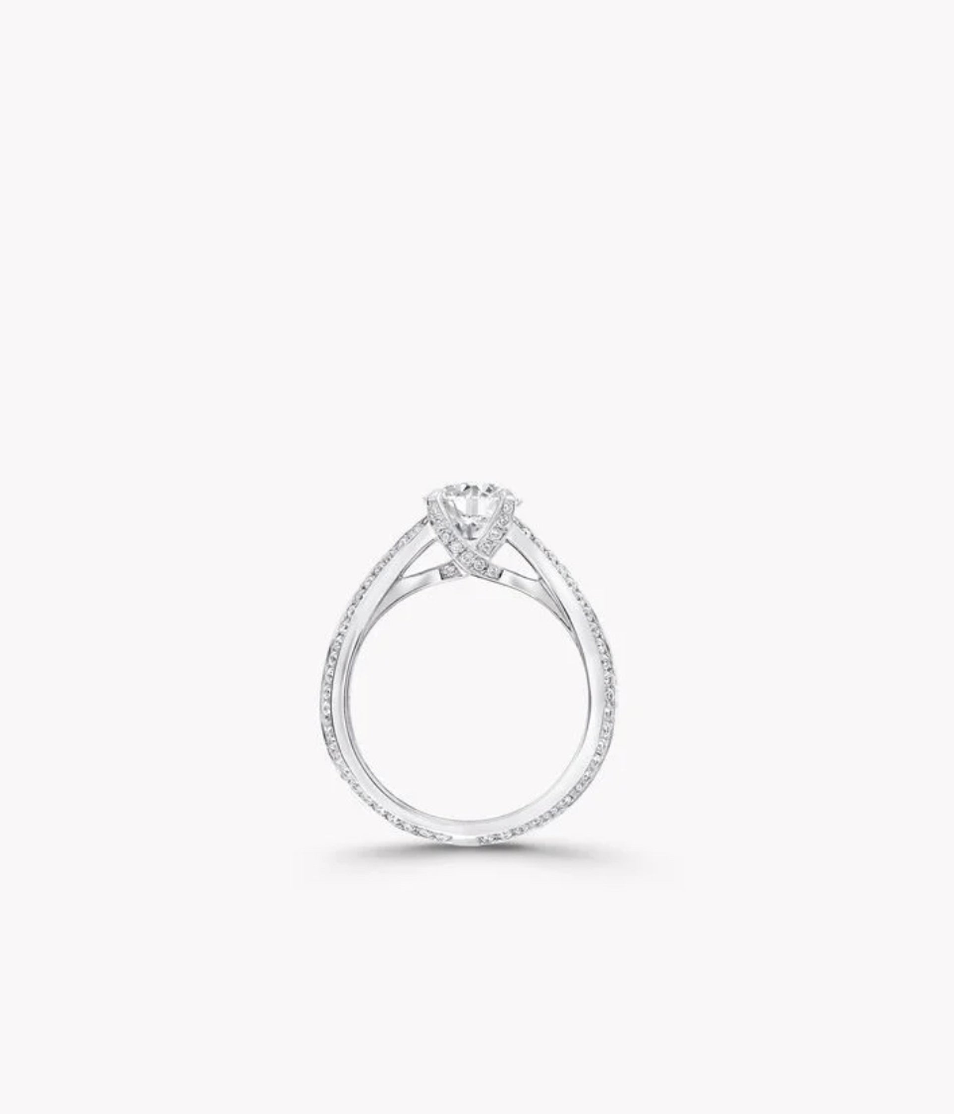 Anguroff 1.3 Carat Round Cut Diamond Engagement Ring with Side Stones – D Color VVS2 | IGI Certified