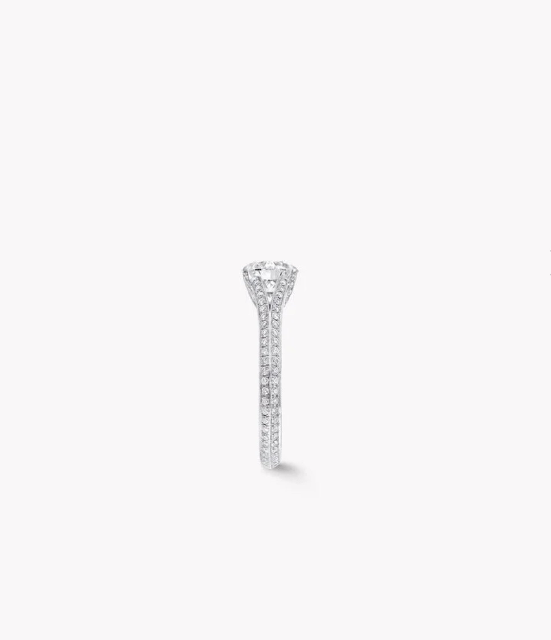 Anguroff 1.3 Carat Round Cut Diamond Engagement Ring with Side Stones – D Color VVS2 | IGI Certified