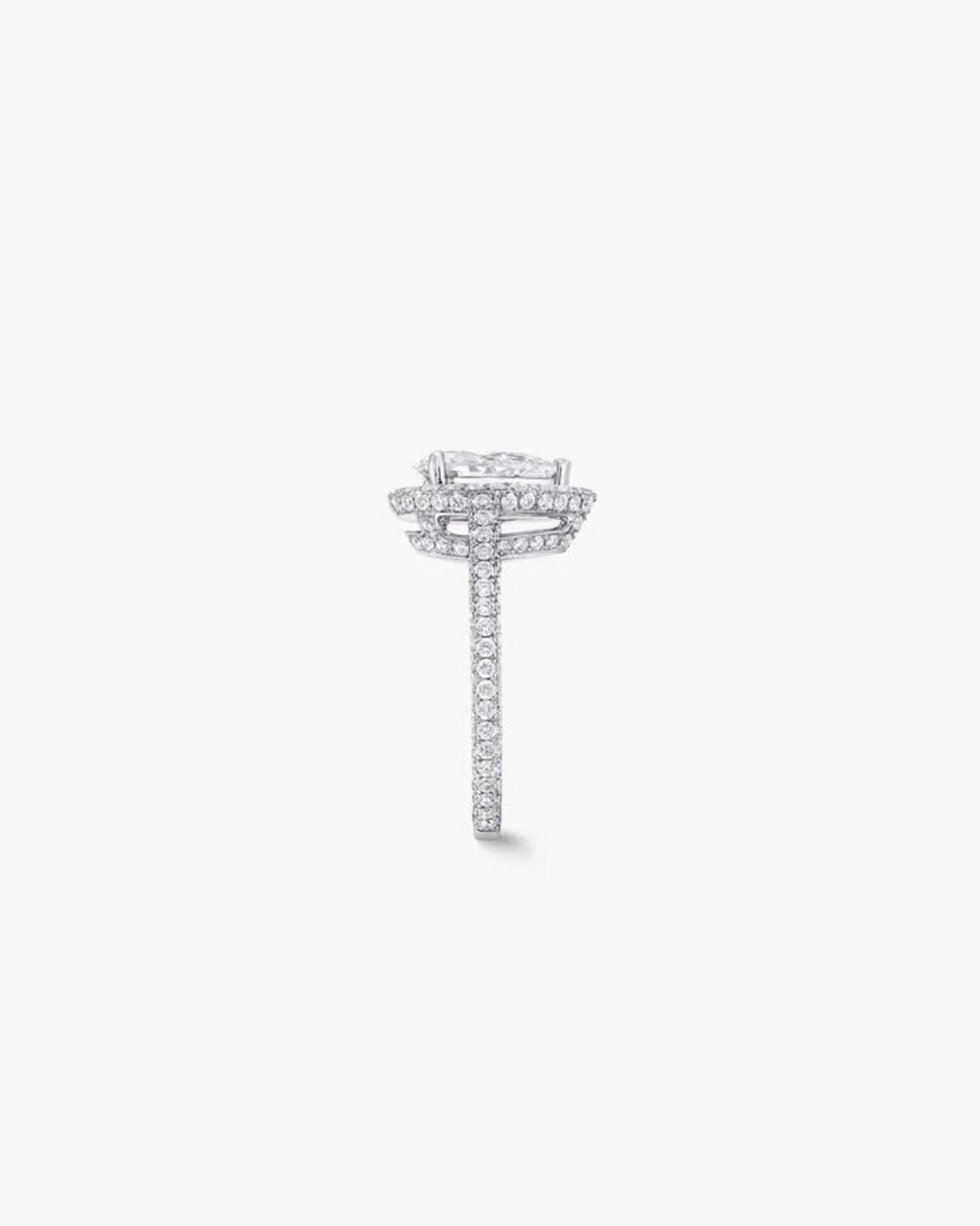 2.33 Carat Pear Cut Diamond Halo Engagement Ring