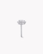 2.33 Carat Pear Cut Diamond Halo Engagement Ring