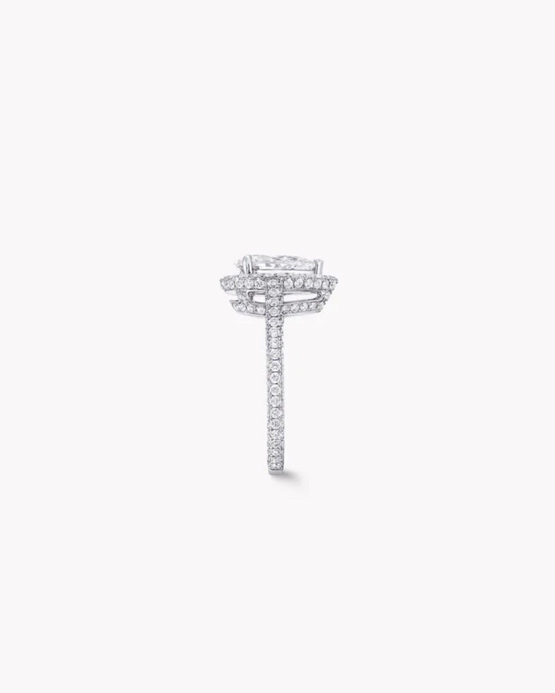 2.33 Carat Pear Cut Diamond Halo Engagement Ring