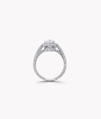 2.33 Carat Pear Cut Diamond Halo Engagement Ring